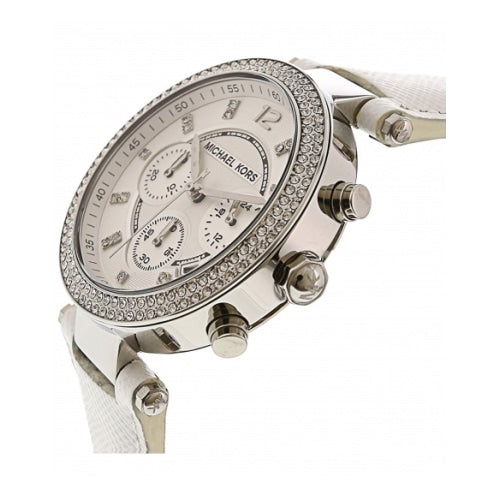 Michael Kors Parker White Dial White Leather Strap Watch for Women - MK2277 Buy Now By Michael Kors