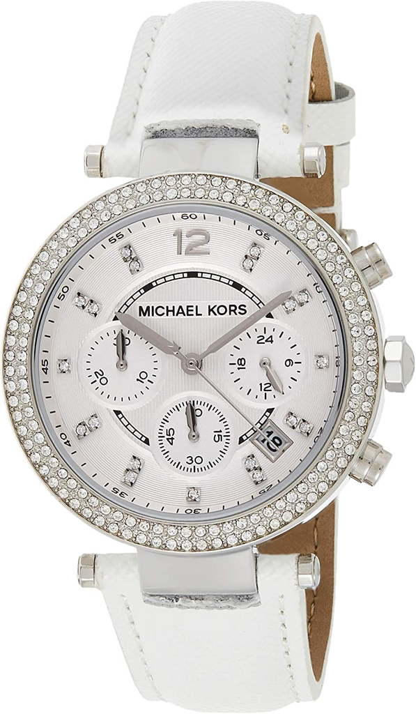 Michael Kors Parker White Dial White Leather Strap Watch for Women - MK2277 Buy Now By Michael Kors