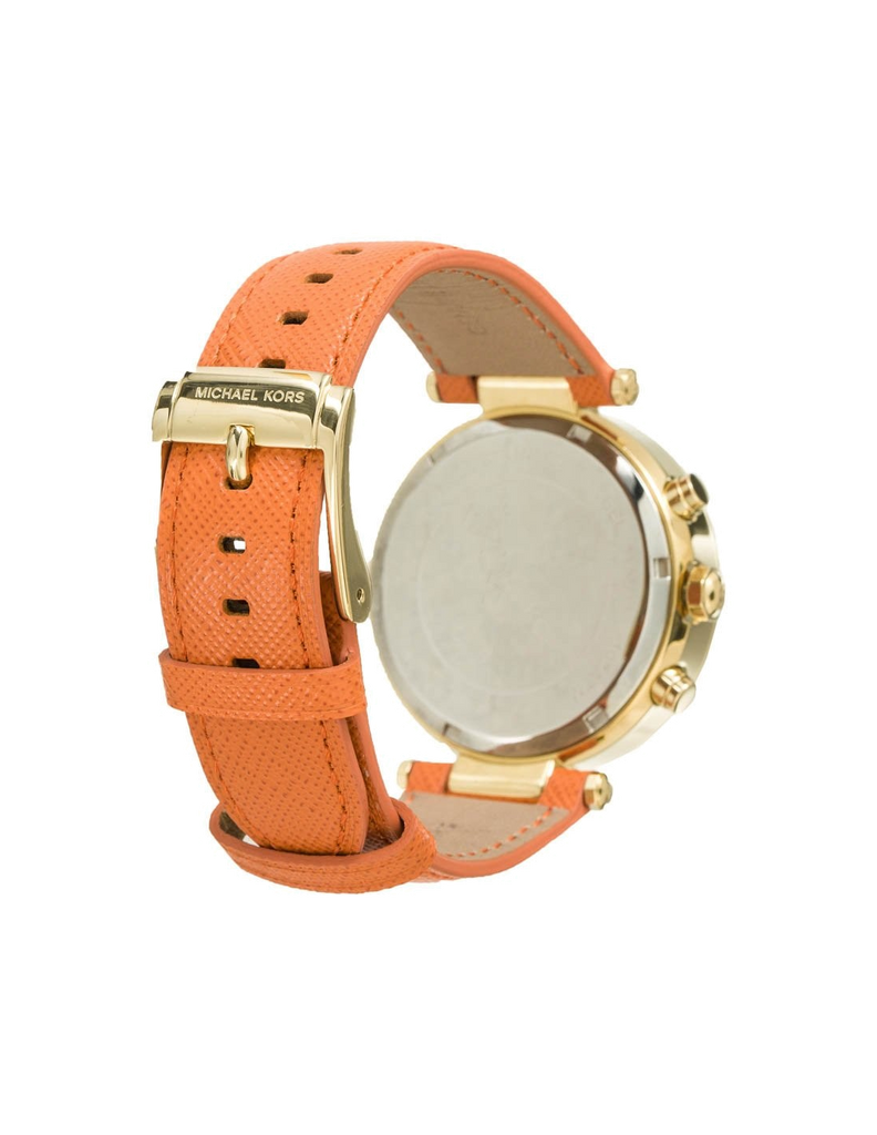 Michael Kors Parker Champagne Dial Orange Leather Strap Watch for Women - MK2279 Buy Now By Michael Kors