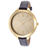 Michael Kors Runway Quartz Gold Dial Blue Leather Strap Watch For Women - MK2285 Buy Now By Michael Kors