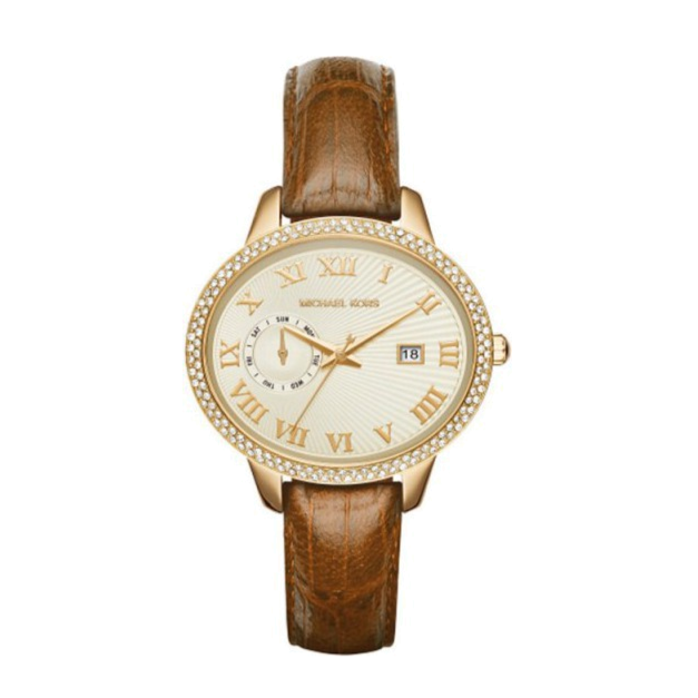 Michael Kors Whitley Quartz Gold Dial Brown Leather Strap Watch For Women - MK2428 Buy Now By Michael Kors