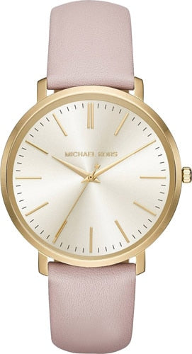 Michael Kors Jaryn Quartz Gold Dial Pink Leather Strap Watch For Women - MK2471 Buy Now By Michael Kors