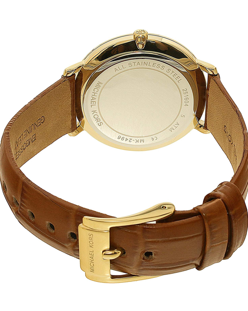 Michael Kors Jaryn Quartz Gold Dial Brown Leather Strap Watch For Women - MK2496 Buy Now By Michael Kors