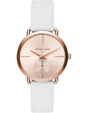 Michael Kors Portia Rose Gold Dial White Leather Strap Watch For Women - MK2660 Buy Now By Michael Kors