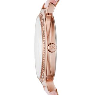 Michael Kors Cinthia Mother of Pearl Dial Pink Leather Strap Watch for Women - MK2663 Buy Now By Michael Kors