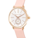 Michael Kors Petite Portia Silver Dial Pink Rubber Strap Watch For Women - MK2735 Buy Now By Michael Kors