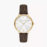 Michael Kors Addyson Three-Hand Silver Dial Brown Leather Strap Watch for Women - MK2945 Buy Now By Michael Kors