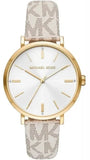 Michael Kors Pyper Analog Silver Dial White Leather Strap Watch for Women - MK2946 Buy Now By Michael Kors