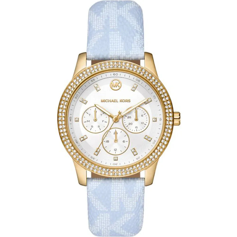 Michael Kors Tibby Multifunction White Dial Blue Leather Strap Watch For Women - MK2965 Buy Now By Michael Kors