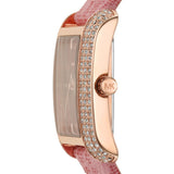 Michael Kors Emery Quartz Diamonds Red Dial Pink Leather Strap Watch For Women - MK2966 Buy Now By Michael Kors