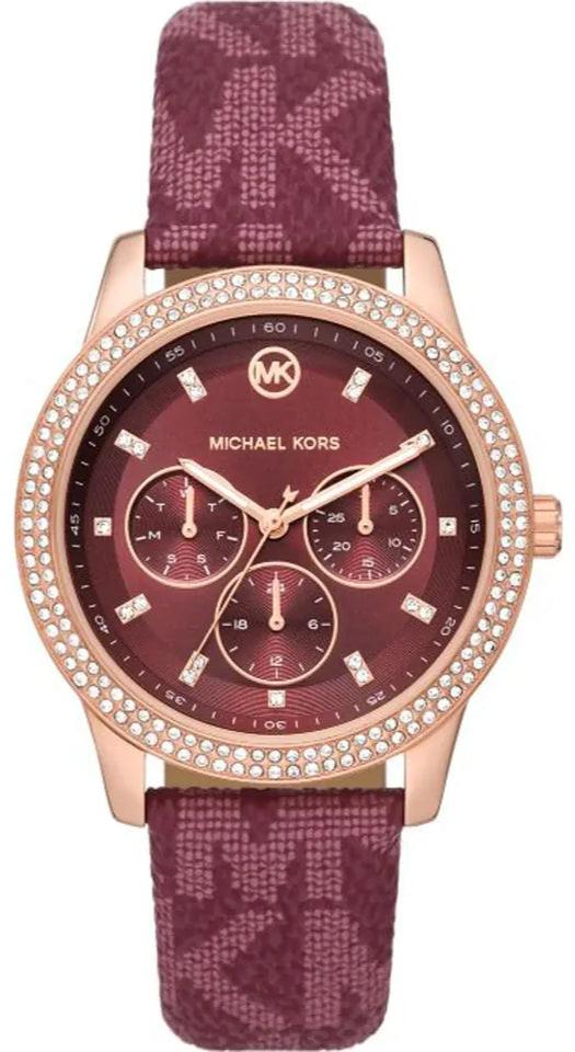 Michael Kors Tibby Multifunction Red Dial Red Leather Strap Watch For Women - MK2967 Buy Now By Michael Kors