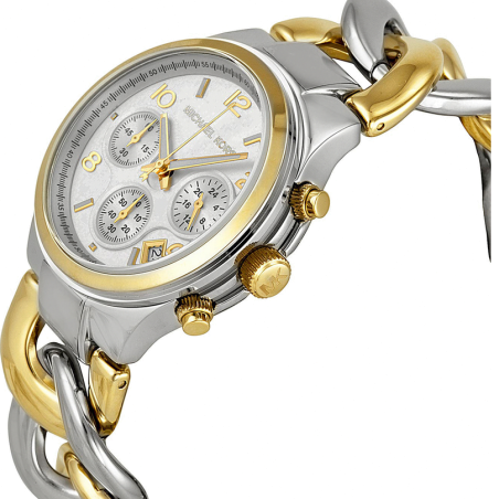 Michael Kors Runway White Dial Two Tone Steel Strap Watch for Women - MK3199 Buy Now By Michael Kors