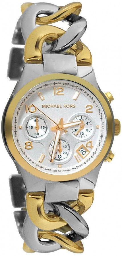 Michael Kors Runway White Dial Two Tone Steel Strap Watch for Women - MK3199 Buy Now By Michael Kors
