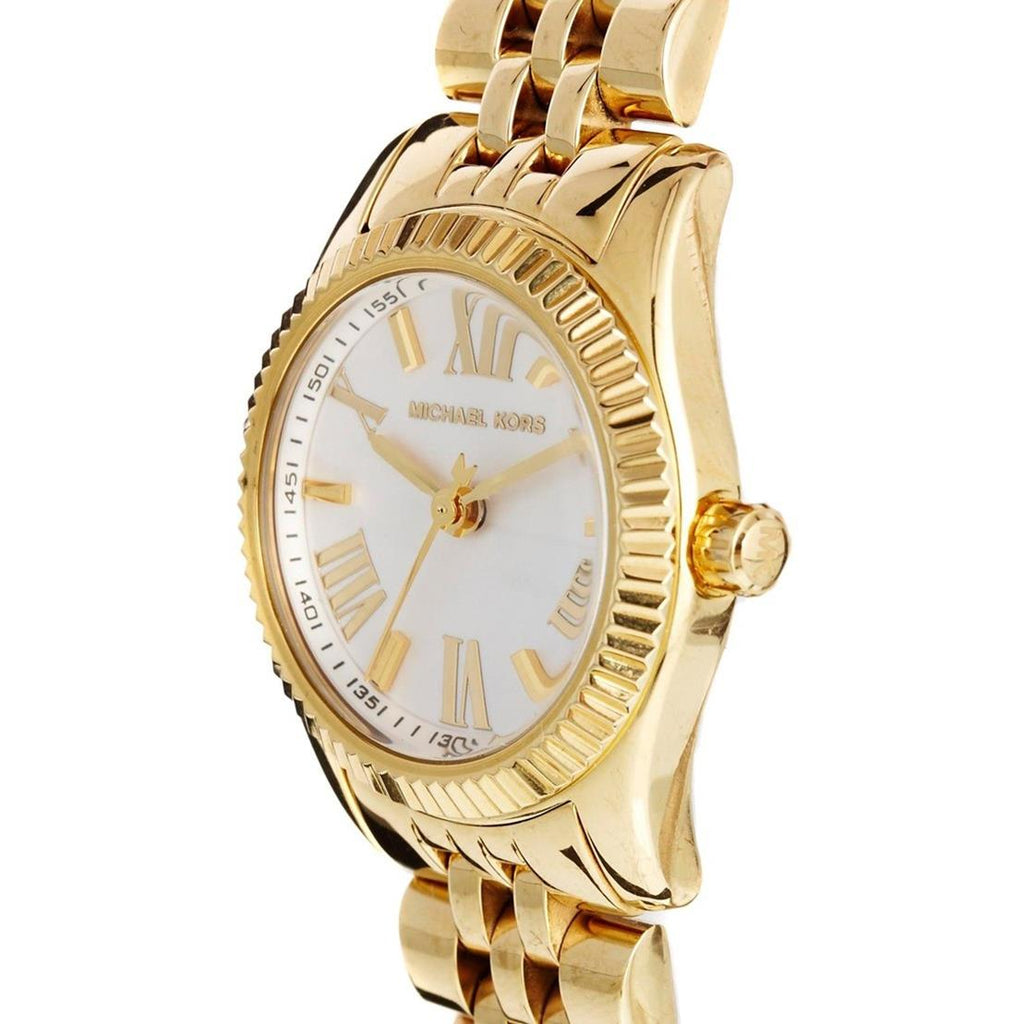 Michael Kors Lexington Quartz Silver Dial Gold Steel Strap Watch For Women - MK3229 Buy Now By Michael Kors