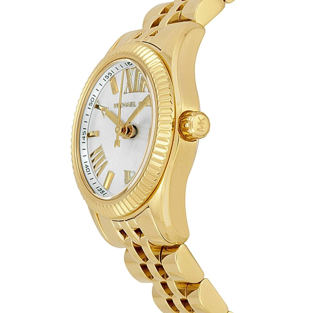 Michael Kors Lexington Quartz Silver Dial Gold Steel Strap Watch For Women - MK3229 Buy Now By Michael Kors