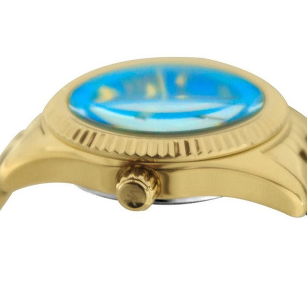 Michael Kors Lexington Quartz Blue Dial Gold Steel Strap Watch For Women - MK3271 Buy Now By Michael Kors