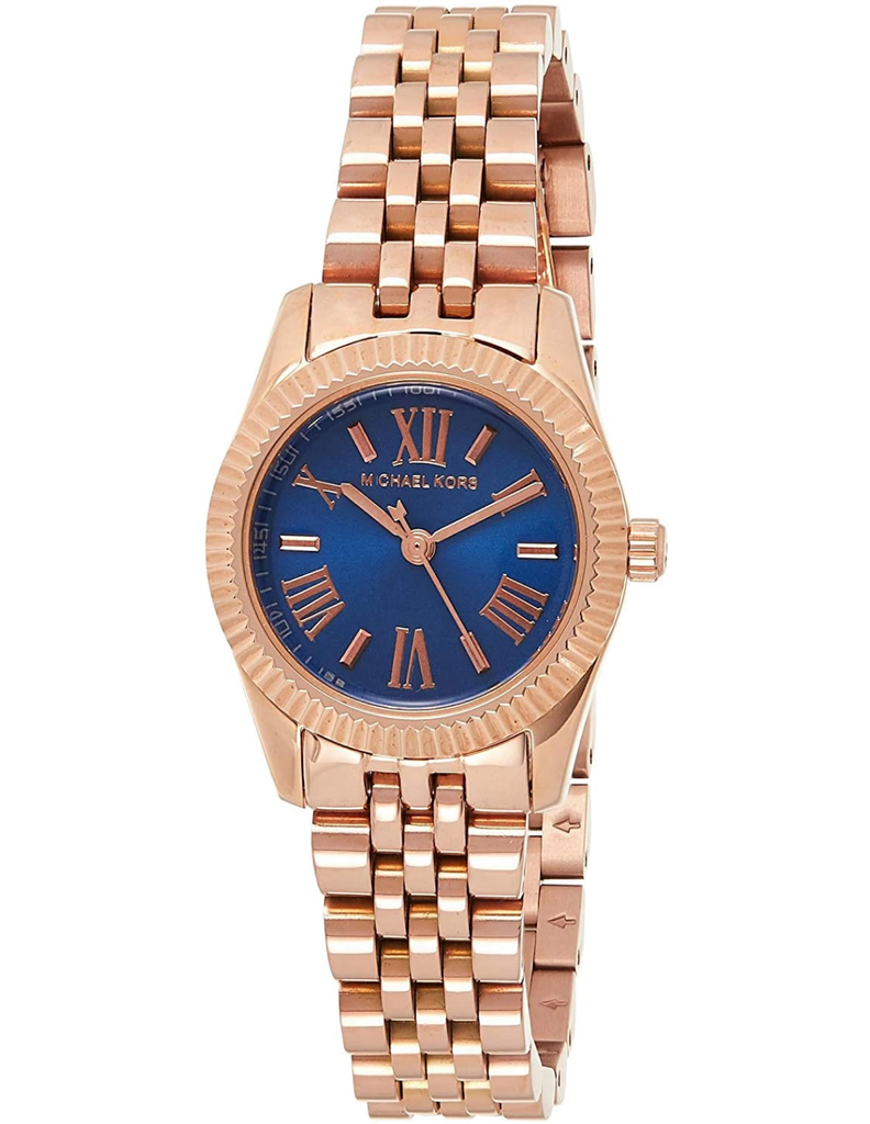 Michael Kors Lexington Quartz Blue Dial Rose Gold Steel Strap Watch For Women - MK3272 Buy Now By Michael Kors