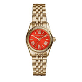 Michael Kors Lexington Quartz Orange Dial Gold Steel Strap Watch For Women - MK3284 Buy Now By Michael Kors