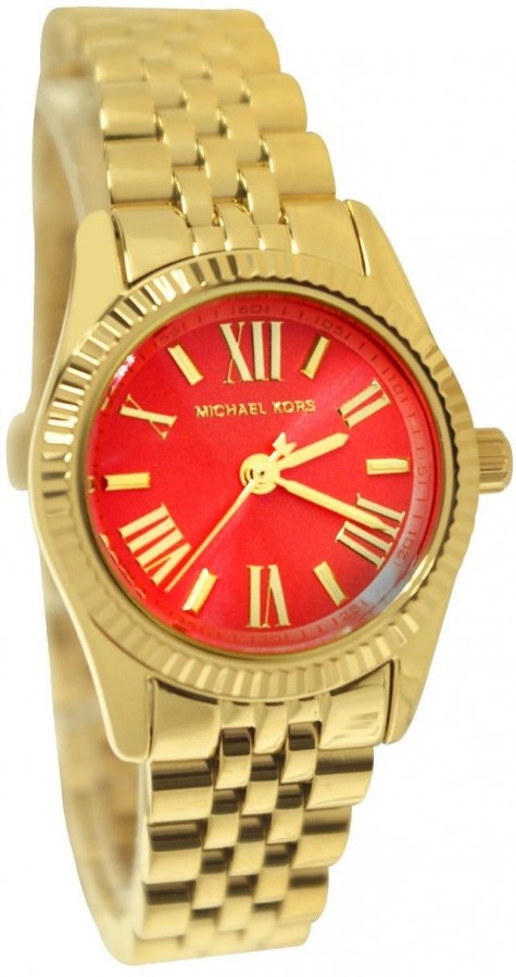 Michael Kors Lexington Quartz Orange Dial Gold Steel Strap Watch For Women - MK3284 Buy Now By Michael Kors