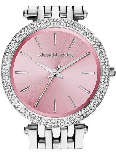 Michael Kors Darci Crystal Pink Dial Silver Stainless Steel Strap Watch for Women - MK3352 Buy Now By Michael Kors