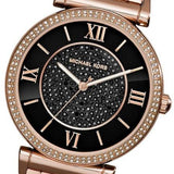 Michael Kors Catlin Black Diamonds Dial Rose Gold Steel Strap Watch for Women - MK3356 Buy Now By Michael Kors