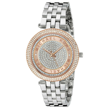 Michael Kors Darci Rose Gold Dial Silver Steel Strap Watch for Women - MK3446 Buy Now By Michael Kors