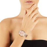 Michael Kors Slim Runway Pink Dial Two Tone Steel Strap Watch for Women - MK3493 Buy Now By Michael Kors