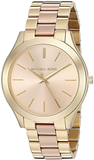 Michael Kors Slim Runway Pink Dial Two Tone Steel Strap Watch for Women - MK3493 Buy Now By Michael Kors