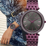 Michael Kors Darci Black Dial Purple Steel Strap Watch for Women - MK3554 Buy Now By Michael Kors