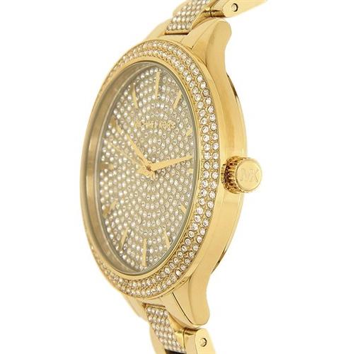 Michael Kors Slim Runway Crystals Gold Dial Gold Steel Strap Watch for Women - MK3632 Buy Now By Michael Kors