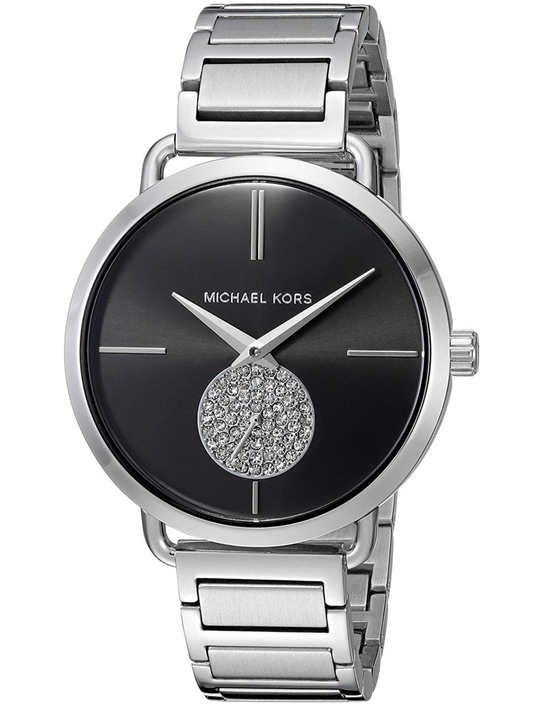 Michael Kors Portia Black Dial Silver Steel Strap Watch for Women - MK3638 Buy Now By Michael Kors