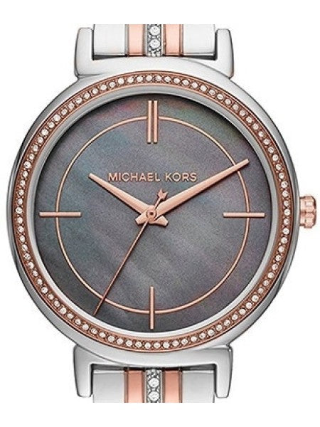 Michael Kors Cinthia Mother of Pearl Grey Dial Two Tone Steel Strap Watch for Women - MK3642 Buy Now By Michael Kors