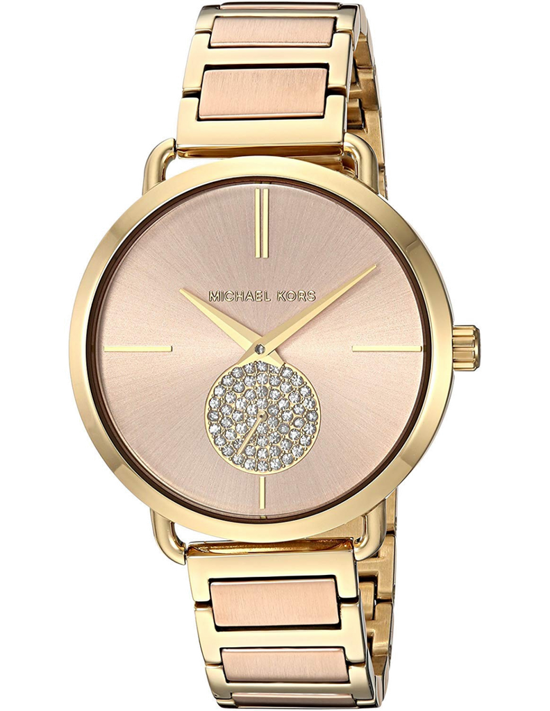 Michael Kors Portia Rose Gold Dial Two Tone Steel Strap Watch for Women - MK3706 Buy Now By Michael Kors