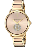 Michael Kors Portia Rose Gold Dial Two Tone Steel Strap Watch for Women - MK3706 Buy Now By Michael Kors