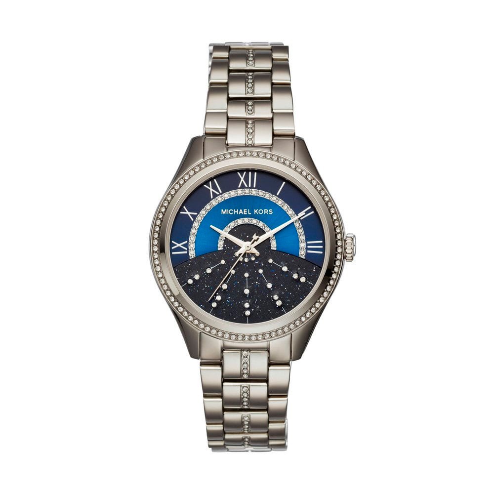 Michael Kors Lauryn Blue Dial Silver Steel Strap Watch for Women - MK3720 Buy Now By Michael Kors
