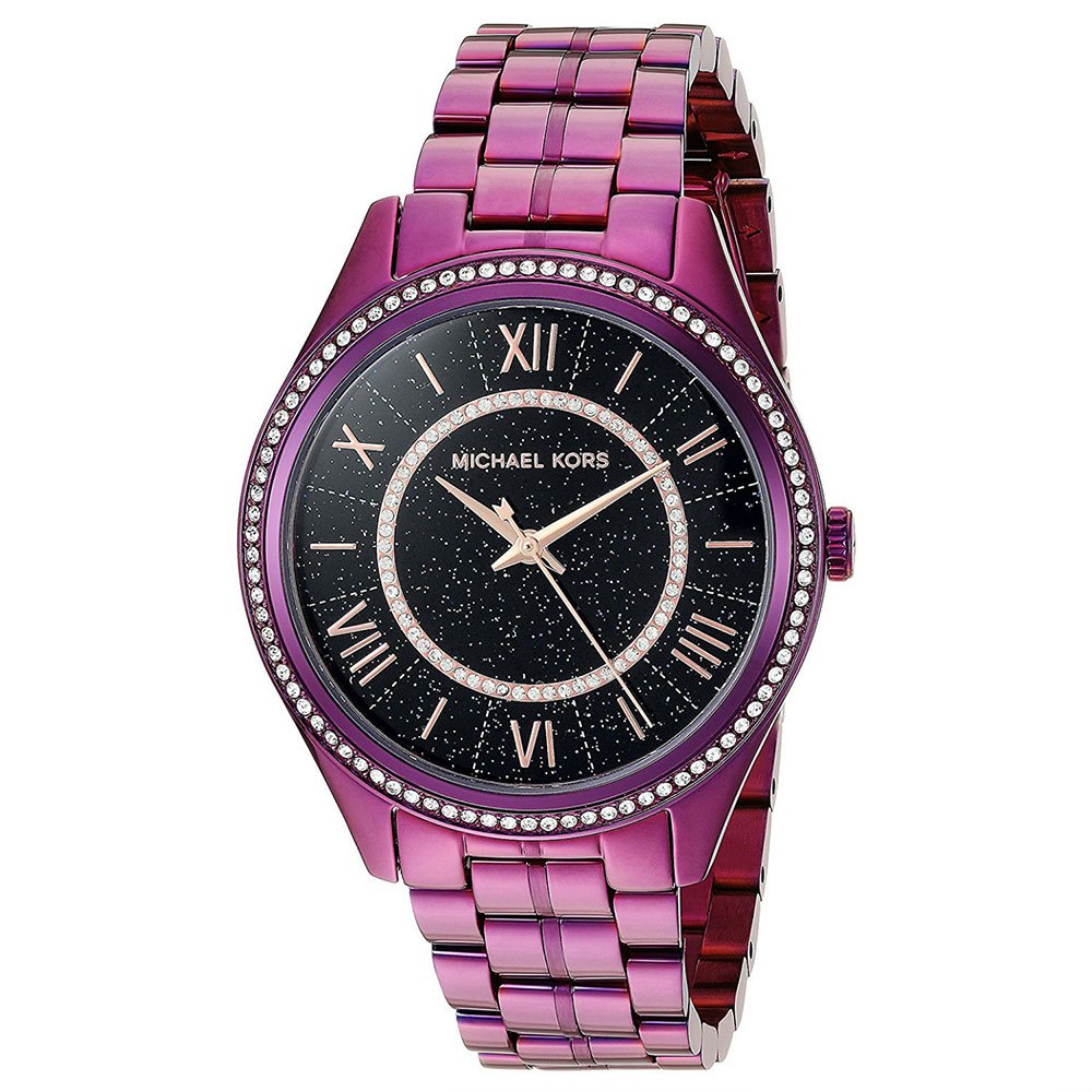 Michael Kors Lauryn Black Dial Purple Steel Strap Watch for Women - MK3724 Buy Now By Michael Kors