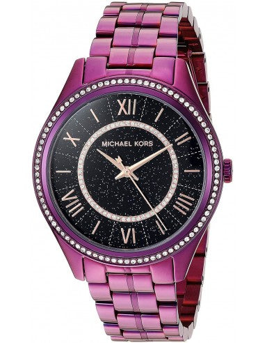 Michael Kors Lauryn Black Dial Purple Steel Strap Watch for Women - MK3724 Buy Now By Michael Kors