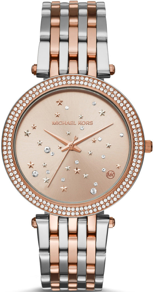 Michael Kors Darci Rose Gold Dial Two Tone Steel Strap Watch for Women - MK3726 Buy Now By Michael Kors