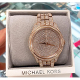 Michael Kors Lauryn Crystals Rose Gold Dial Rose Gold Steel Strap Watch For Women - MK3931 Buy Now By Michael Kors