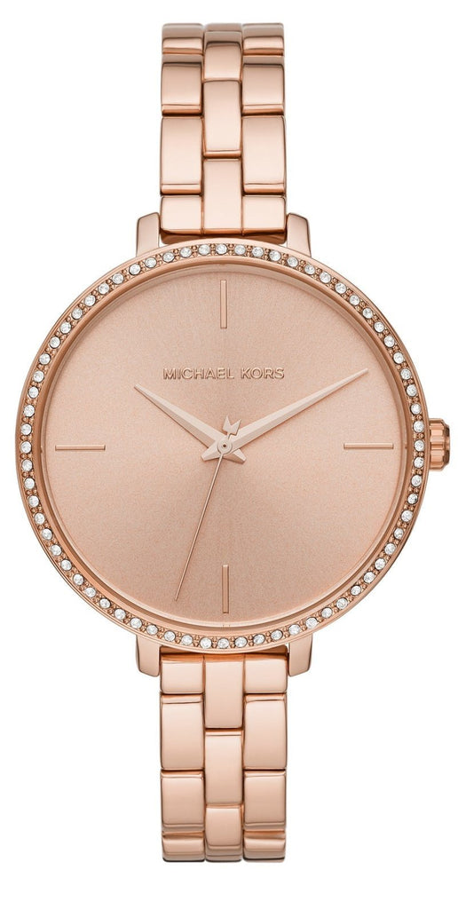 Michael Kors Charley Three-Hand Analog Rose Gold Dial Rose Gold Steel Strap Watch for Women - MK4400 Buy Now By Michael Kors