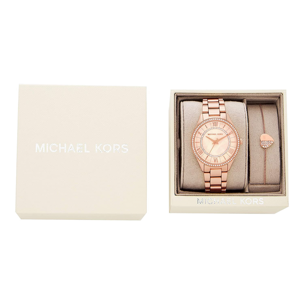 Michael Kors Lauryn Mother of Pearl Dial Rose Gold Dial Rose Gold Steel Strap Watch For Women - MK4491 Buy Now By Michael Kors