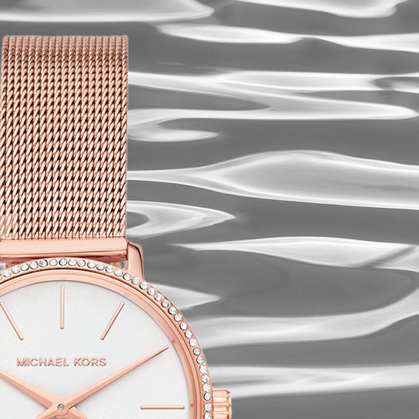 Michael Kors Pyper Quartz Mother of Pearl White Dial Rose Gold Mesh Strap Watch For Women - MK4588 Buy Now By Michael Kors