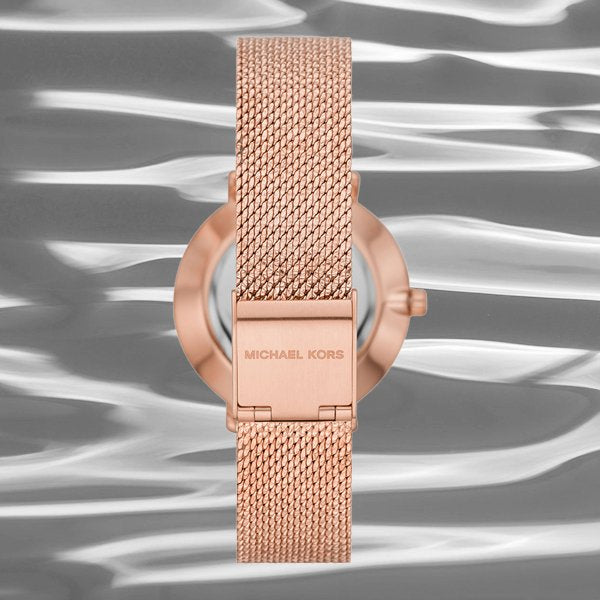Michael Kors Pyper Quartz Mother of Pearl White Dial Rose Gold Mesh Strap Watch For Women - MK4588 Buy Now By Michael Kors