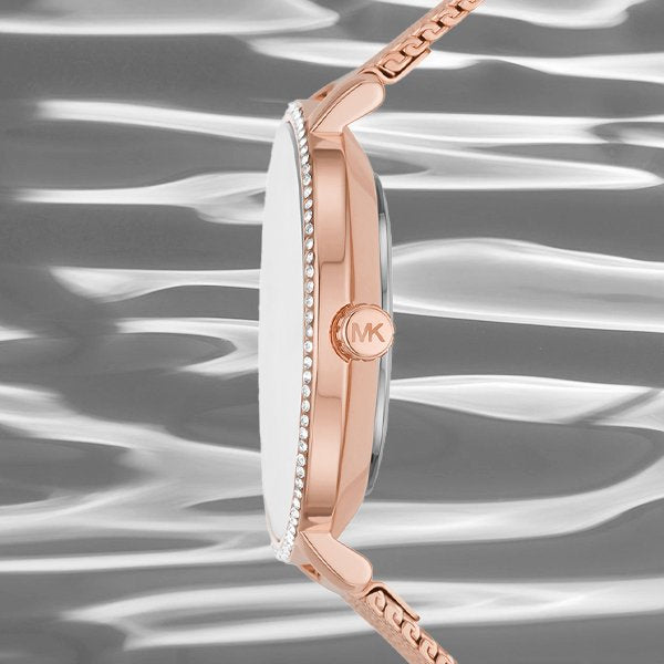 Michael Kors Pyper Quartz Mother of Pearl White Dial Rose Gold Mesh Strap Watch For Women - MK4588 Buy Now By Michael Kors