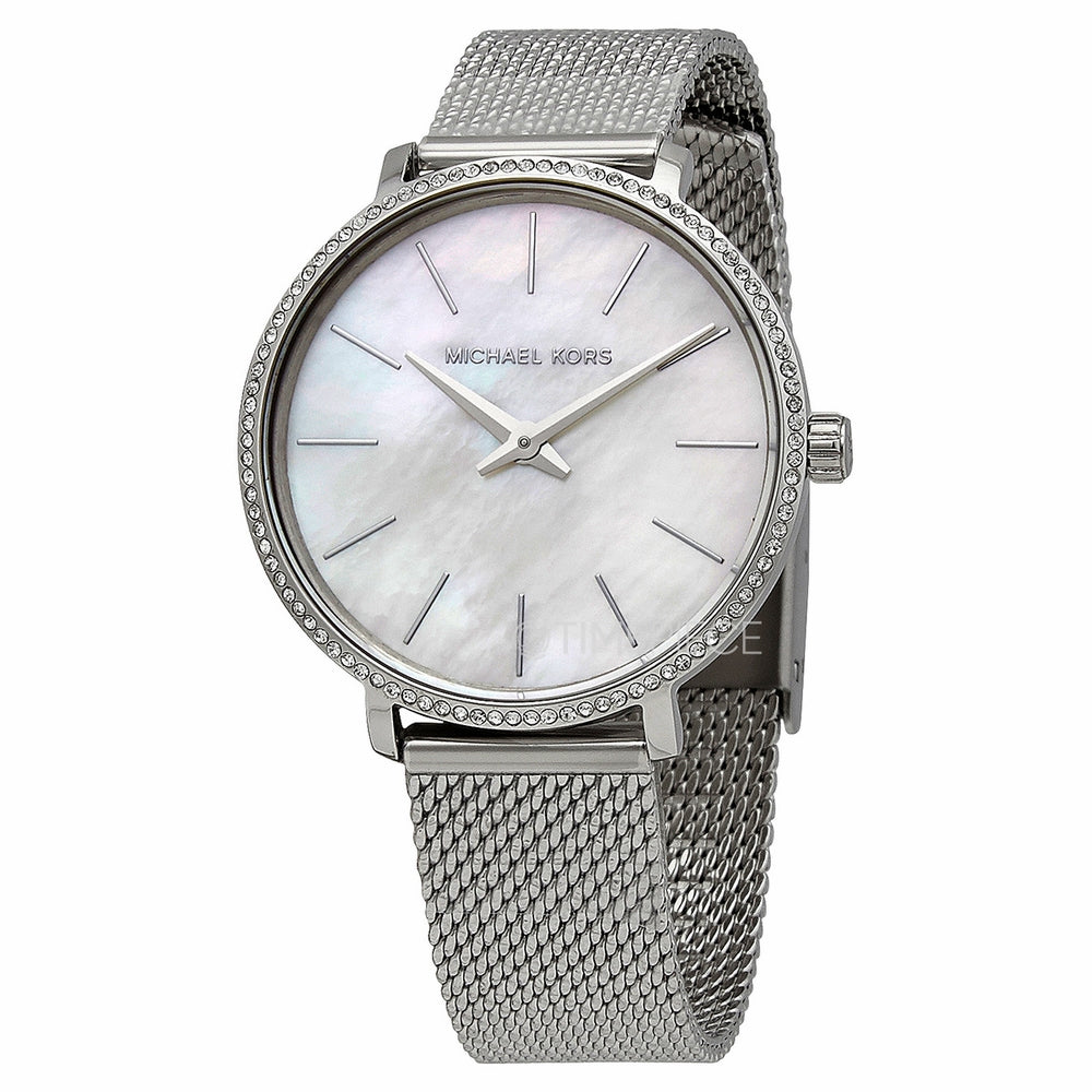 Michael Kors Pyper Quartz Mother of Pearl White Dial Silver Mesh Strap Watch For Women - MK4618 Buy Now By Michael Kors
