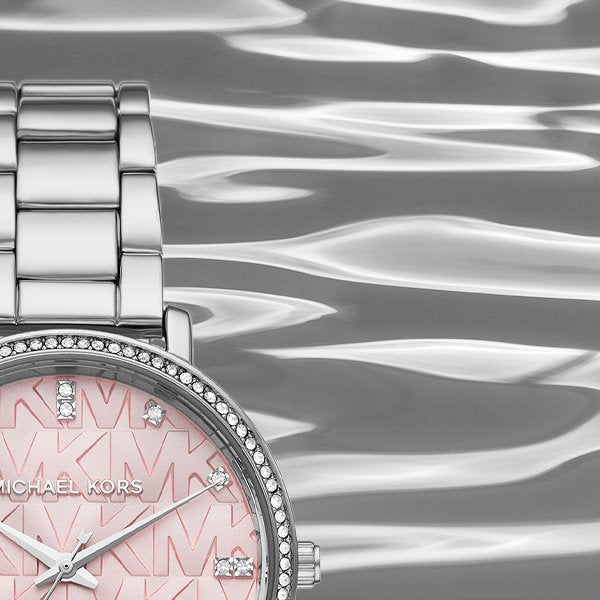 Michael Kors Pyper Three Hand Pink Dial Silver Steel Strap Watch For Women - MK4631 Buy Now By Michael Kors