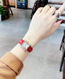 Michael Kors Emery Quartz Diamonds Silver Dial Red Leather Strap Watch For Women - MK4689 Buy Now By Michael Kors