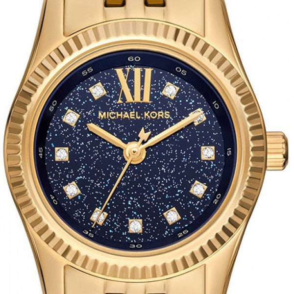 Michael Kors Lexington Three-Hand Blue Dial Gold Steel Strap Watch for Women - MK4802 Buy Now By Michael Kors