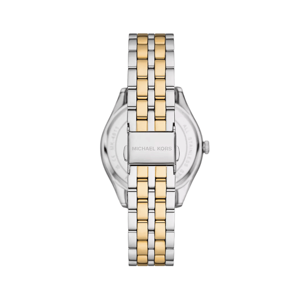 Michael Kors Harlowe Three-Hand Crystals White Dial Two Tone Steel Strap Watch for Women - MK4811 Buy Now By Michael Kors