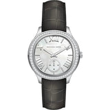 Michael Kors Sage Three-Hand Mother of Pearl White Dial Black Leather Strap Watch for Women - MK4821 Buy Now By Michael Kors